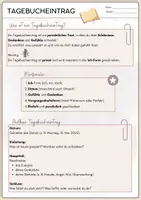 Vorschau - Arbeitsblätter - Tagebucheintrag schreiben - Übung Deutsch - Seite 1
