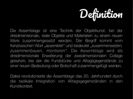 Vorschau - Präsentationen/Tafelbilder - Kunstgeschichtliches Wissen: Der Gegenstand in der Assemblage seit dem 20. Jh. - Seite 3