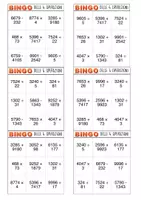 anteprima - Esercizi - BINGO DELLE 4 OPERAZIONI - Pagina 1