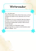 Vorschau - Arbeitsblätter - Lesespurgeschichte - Winterzauber - Seite 3