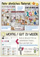 Vorschau - Mal- und Bastelvorlagen - Unser Jahr 2026 / Neujahr - Kooperatives Poster / Gemeinschaftsbild - Seite 1