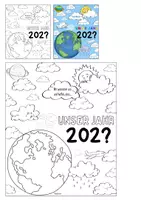 Vorschau - Mal- und Bastelvorlagen - Unser Jahr 2026 / Neujahr - Kooperatives Poster / Gemeinschaftsbild - Seite 3