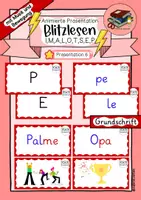 Vorschau - Präsentationen/Tafelbilder - Blitzlesen I Klasse 1 I animierte Präsentation (6) I Grundschrift - Deckblatt