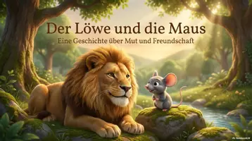 Vorschau - Unterrichtsreihen - Der Löwe und die Maus – Fabel | 3D-Bilderpräsentation, Lesetext, Leseverständnis und Sozialkompetenz (mit Lösungen) - Seite 1
