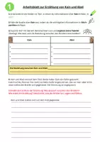 Vorschau - Arbeitsblätter - Arbeitsblätter zu Kain und Abel (inklusive Erzählung)! - Seite 1
