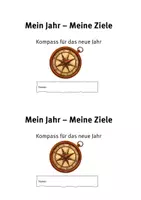 Vorschau - Arbeitsblätter - Mein Kompass für das Neue Jahr - Deckblatt