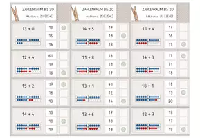 Vorschau - Stationenlernen - Addition im ZR bis 20, 21x4 Klammerkarten. Mehrfach differenziert! - Seite 3