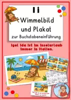 Vorschau - Poster - Buchstabe I i: Wimmelbild zur Buchstabeneinführung - Deckblatt
