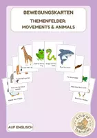 Vorschau - Spiele - Bewegungskarten Englisch: Themenfelder movements & animals - Deckblatt