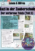 Vorschau - Stationenlernen - Lesen Verstehen und Hören - Luzi in der Zauberschule Teil 3 - Seite 1