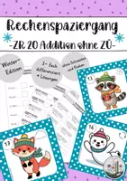 Vorschau - Spiele - Rechenspaziergang 1. Klasse: ZR 20 Addition ohne ZÜ. Winter - Edition. - Deckblatt