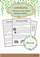Vorschau - Arbeitsblätter - Leseübung über Berufe /DaZ&DaF/A1-A2 - Deckblatt