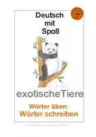 Vorschau - Spiele - Materialpaket: Tiere 2 (exotische Tiere) - Deckblatt