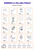 anteprima - Esercizi - ESERCIZI DI GRAMMATICA INSERISCI LA SILLABA FINALE - Pagina 3