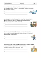 Vorschau - Arbeitsblätter - Zeit: Start- und Endzeiten; Zeitspanne - Deckblatt