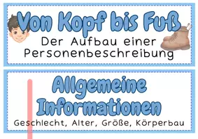 Vorschau - Poster - Aufbau einer Personenbeschreibung - Seite 1
