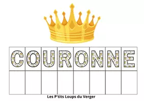 Aperçu - Feuilles d'exercices - Mots Roi, Reine, Couronne et Galette - Page de couverture