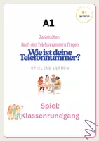 Vorschau - Stundenentwürfe - A1 SPRECHEN Zahlen üben Telefonnummer verbessern - Deckblatt