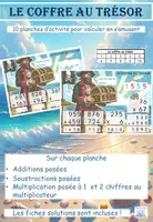 Aperçu - Jeux - Calculs posés : le coffre au trésor - Page 1