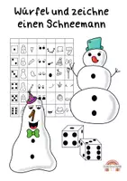 Vorschau - Spiele - Würfelspiel Schneemann - mit Würfelvorlage - Deckblatt