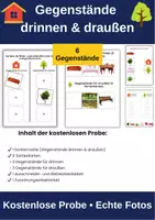 Vorschau - Arbeitsblätter - Drinnen oder draußen? – Sortiermatten kostenlos - Deckblatt