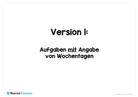Vorschau - Arbeitsblätter - Kleines 1x1: Wochenaufgaben - Seite 1