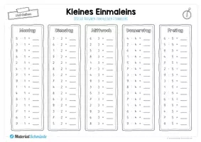 Vorschau - Arbeitsblätter - Kleines 1x1: Wochenaufgaben - Seite 2