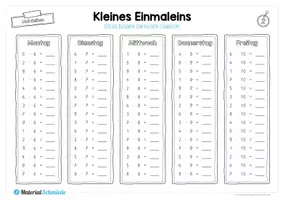 Vorschau - Arbeitsblätter - Kleines 1x1: Wochenaufgaben - Seite 3