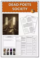 Vorschau - Arbeitsblätter - Dead Poets Society (Family Conflict, Education, Novel vs. Movie, Mental Health, Peer Pressure, First Love, Poetry, Role Play: Trial) - Deckblatt