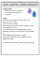 Vorschau - Stationenlernen - Body: Monster Lesespaziergang (3-fach differenziert) - Seite 1
