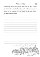 Vorschau - Arbeitsblätter - Abschreibtext Winter dreifach differenziert - Seite 1