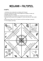 Vorschau - Anderer Materialtyp - Faltspiel (Himmel und Hölle / Cootie Catcher) Neujahr - Seite 1