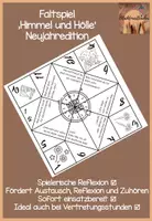 Vorschau - Anderer Materialtyp - Faltspiel (Himmel und Hölle / Cootie Catcher) Neujahr - Deckblatt