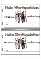 Vorschau - Merkblätter - Personenbeschreibung - Wortspeicher Heftchen - Seite 1