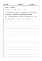 Vorschau - Arbeitsblätter - Lernwörter-Übung Neujahr/Silvester Tauchdiktat 3/4 - Seite 3