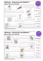 Vorschau - Arbeitsblätter - DmS: Wohnen 1 - Wörter schreiben - Seite 1