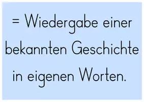 Vorschau - Präsentationen/Tafelbilder - Nacherzählung - Tafelmaterial (Regeln, Satzanfänge, Definition) - Seite 3