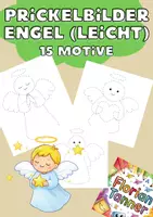 Vorschau - Mal- und Bastelvorlagen - Prickelbilder Weihnachten – Engel (leicht) 15 Motive - Deckblatt