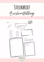 Vorschau - Arbeitsblätter - Steckbrief - kurze Buchvorstellung - Deckblatt