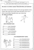 Vorschau - Arbeitsblätter - Winteraktivitäten Verbformen - DaZ / Deutsch - Seite 3