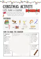 Aperçu - Feuilles d'exercices - How to Make a Christmas Cracker? - Page de couverture