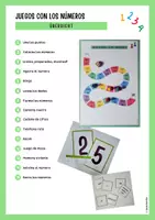 Vorschau - Spiele - Juegos con los números (Materialpaket) - 15 lustige Spiele und Arbeitsblätter zum Üben von Zahlen mit allen Materialien bereit zum Ausdrucken - Seite 1