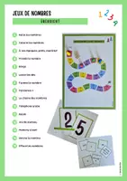Vorschau - Arbeitsblätter - Jeux de nombres (Materialpaket) - 15 lustige Spiele und Arbeitsblätter zum Üben von Zahlen mit allen Materialien bereit zum Ausdrucken - Seite 1