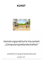 Vorschau - Klassenarbeiten - Gestaltungspraktische Klausur / Hausarbeit (Typ 1) Malerei Collage Computerspiel - Deckblatt
