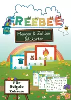Vorschau - Fördermaterial/Inklusion - Bündel- & Klammerkarten kostenlos ab 4 Jahren | Kita, Vorschule | Zahl-Mengen-Zuordnung bis 10 - Deckblatt