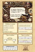 Aperçu - Cartes d'exercices - CAT problèmes de pirates (Atelier autocorrectif) - Page 1