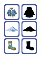 Voorbeeld - Winter Schaduw Memory – Kijken & Matchen voor Kleuters - Pagina 2
