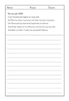 Vorschau - Arbeitsblätter - Lernwörter-Übung Neujahr/Silvester Tauchdiktat 3/4 - Seite 3