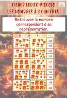 Aperçu - Cartes d'exercices - Les nombres à 3 chiffres - fiches Logico - Page 1