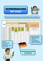 Vorschau - Anderer Materialtyp - Notenberechnung leicht gemacht! Excel-Datei 6 Noten (D-Version) - Deckblatt